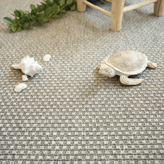 Moquette Tissé Plat - Natté Sumatra - Silver - Vue de face