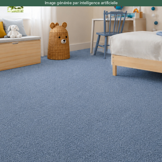 Moquette ultra douce Kawaii - Bleu doux sublimant une chambre avec ses nuances inspirées du ciel et de l'océan