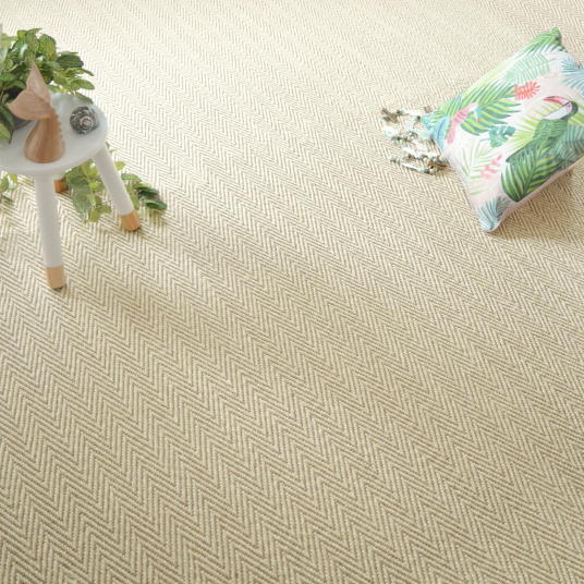 Sisal Maya Chevron - Blanchi - Vue de loin