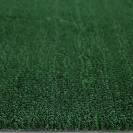 Paillasson - Tapis brosse Coco - Vert - Ep. 17mm - vue de face