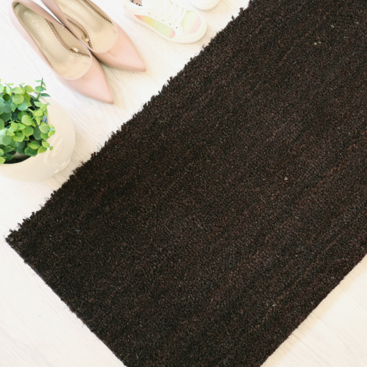 Paillasson - Tapis brosse Coco - Brun - Ep. 23mm - vue de haut