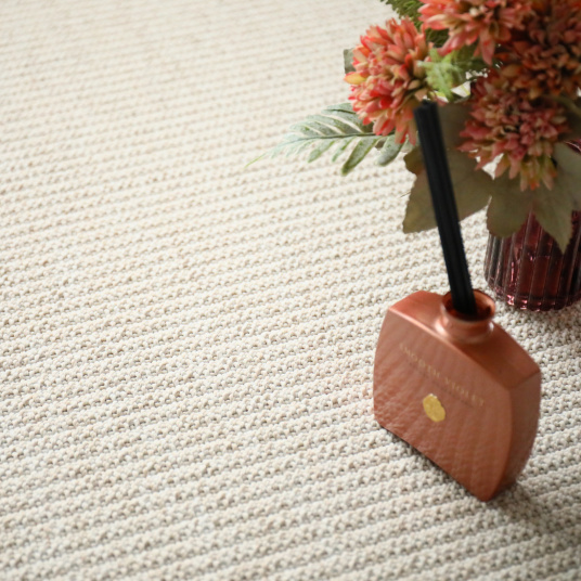 Tissé plat aspect coton - Pilates - Blanc - vue de près