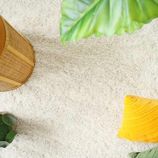 Moquette épaisse Icône Shaggy crème - vue de haut