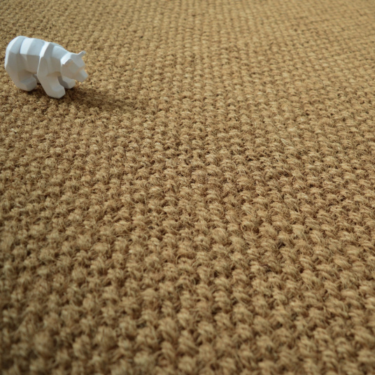 Tapis coco delhi - finition anthracite - gros plan