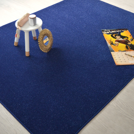 Tapis chambre d'enfant - Pailleté Flash Bleu Marine