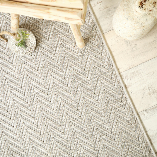 Tapis intérieur extérieur chevrons Dune - vue de haut