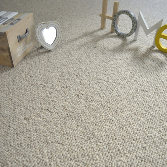 Tapis pure laine Latoon gris ganse coton anthracite - chambre