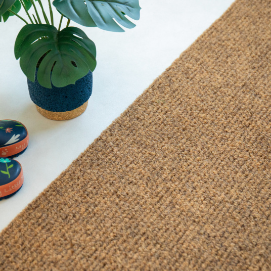 Tapis de couloir et d'entrée aspect coco - Antidérapant au mètre délimitant une zone pour retirer ses chaussures