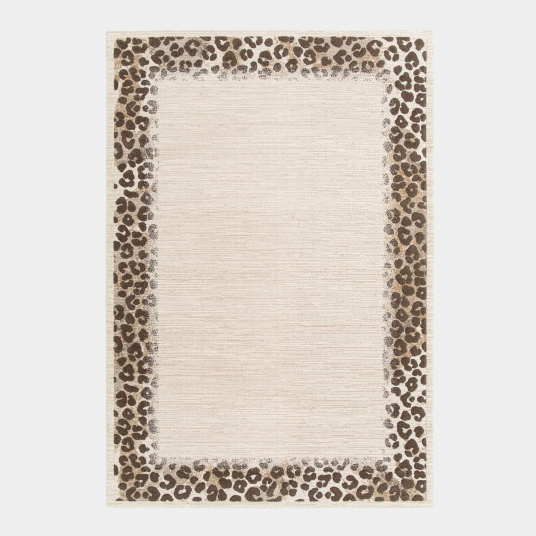 Tapis de salon - Sauvage crème - Motif léopard