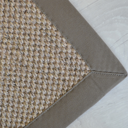 Tapis sisal Kidara orge ganse taupe - Coin