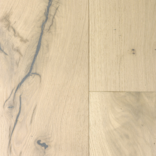 Lame Parquet contrecollé huilé Click à plat - Chêne Blanchi - zoom