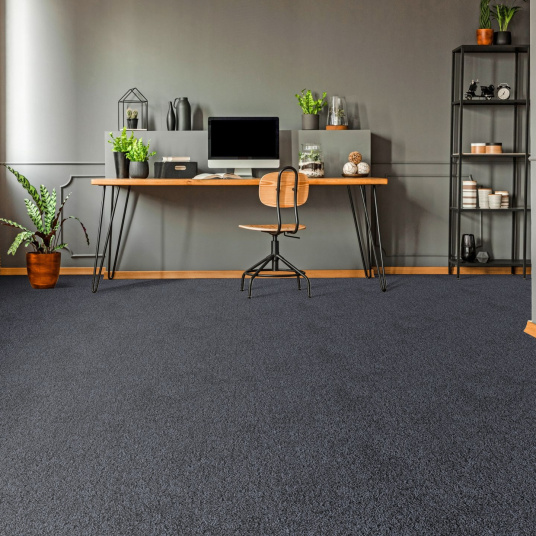 Moquette épaisse en polyester recyclé Re-life gris ardoise - bureau