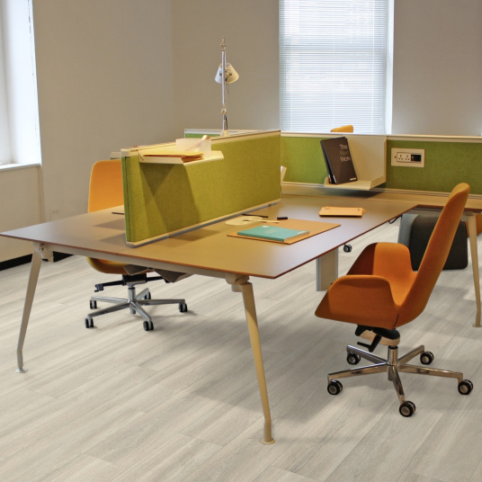 Lame vinyle Gerflor - Creation 40 rigid acoustic à clipser - Bostonian oak Beige - bureau