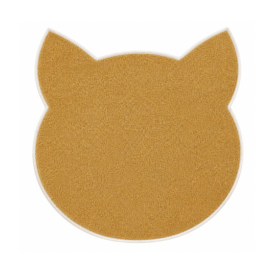 Tapis Miaou - Chat Kawaii - Ocre jaune
