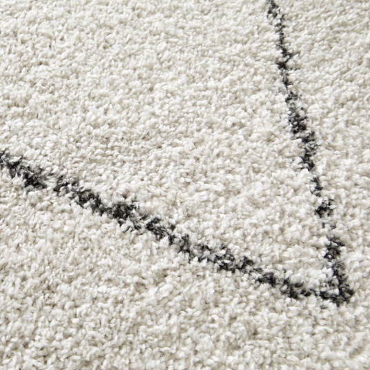 Tapis motif berbère - Rituel - Noir et écru - vue de près