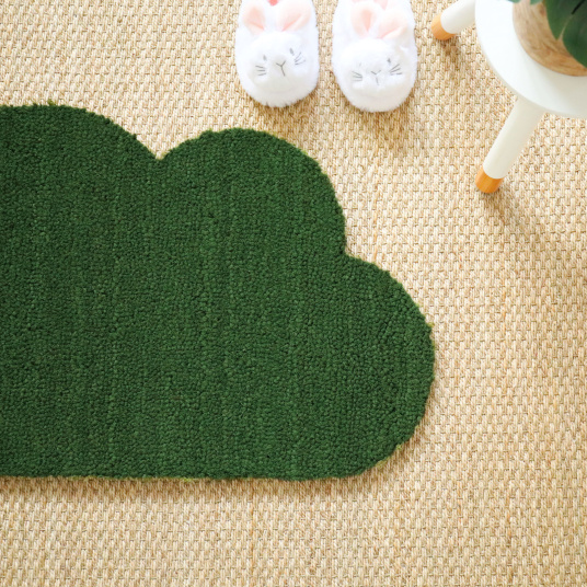 Paillasson Coco Nuage vert - vue de dessus