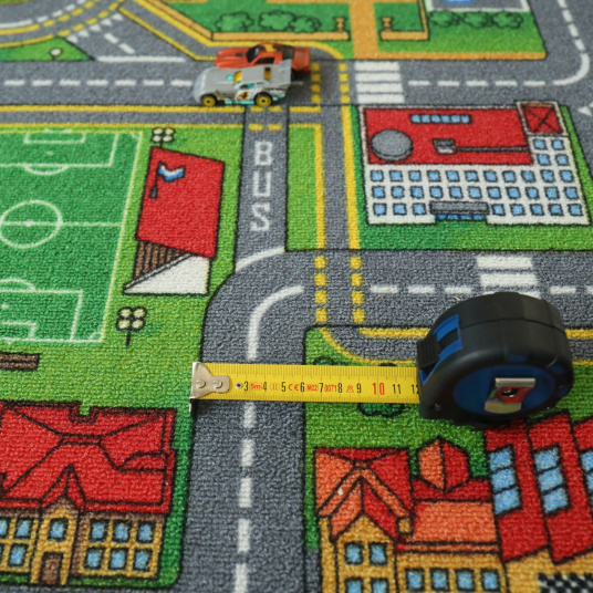 Tapis rond de jeu enfant circuit de voiture ville - dimensions