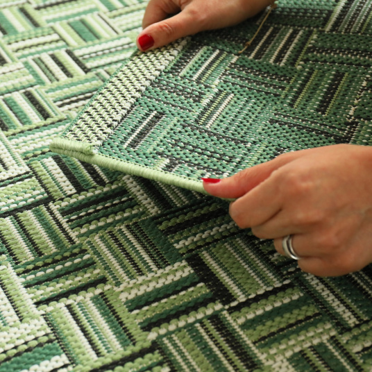 Tapis de jardin Broc Arty tissage vert - envers