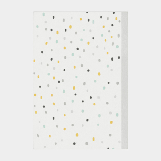 Tapis à pois pour chambre d’enfant Mia en écru, motif ludique et coloré