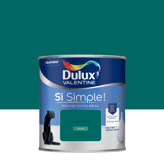 Dulux Valentine Si Simple! - Peinture toutes pièces - Satin Le Vert canard