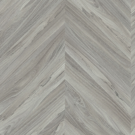 Zoom sur le décor bois chevron gris du sol PVC IPERFORM 370 - Olympus T91 classé U3P3