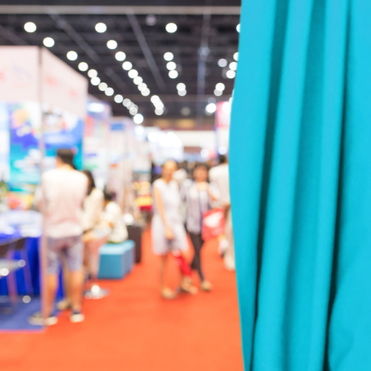 Coton gratté ignifugé couleur turquoise - événement salon