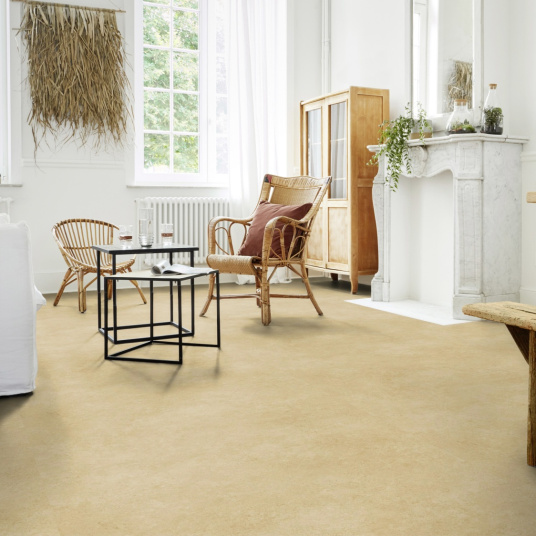 Sol PVC Best - Effet Béton Beige - Espace détente