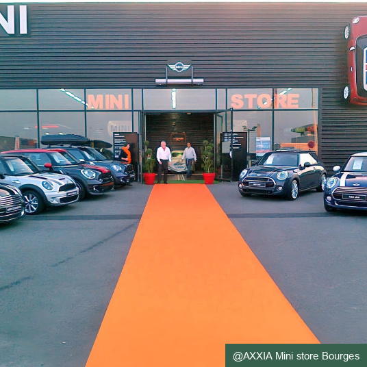 Moquette Stand Event - Orange citrouille - Salon de l'automobile