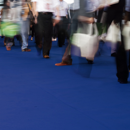 Moquette filmée - Stand Event - Bleu roi - Exposition
