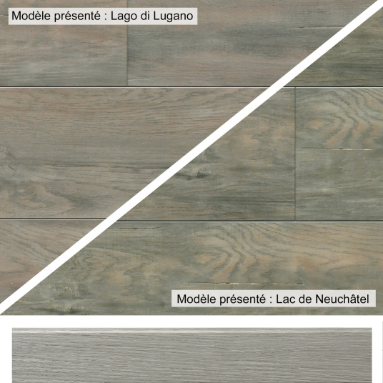 Plinthe gris clair coordonnée à différentes teintes de stratifiés KronoSwiss