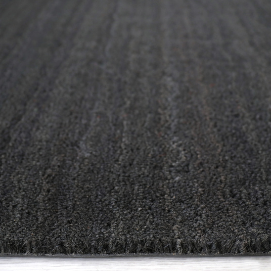 Tapis sur mesure Paillasson Brosse Coco 17mm - Anthracite - Tranche