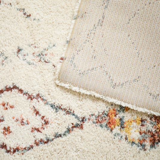 Tapis motif berbère - Empreinte - Multicolore - envers