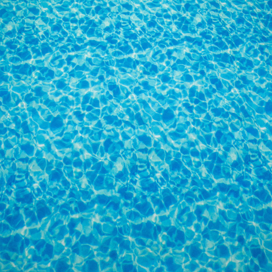 Moquette aiguilletée Stand imprimée Piscine aux nuances bleues lumineuses