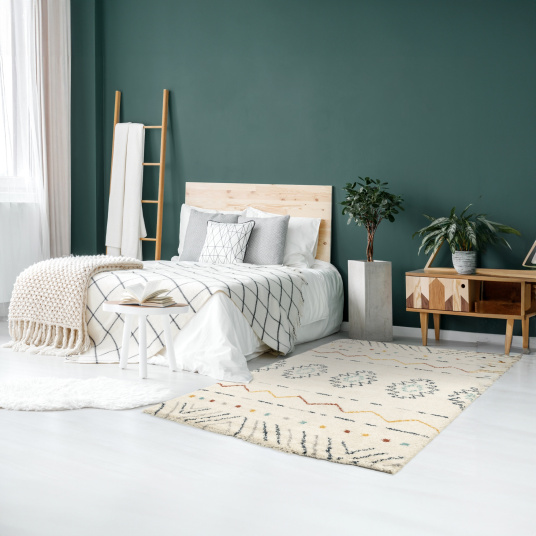 Tapis motif berbère - Tula - Multicolore - chambre