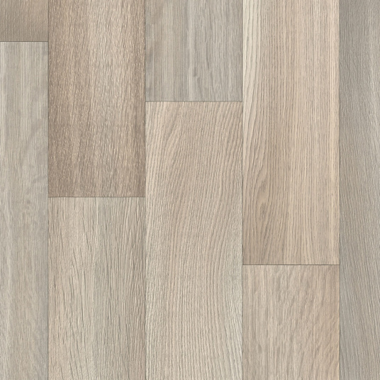 Sol vinyle Prestige Batitec - Botticelli T93, décor bois gris beige aux lames courtes et veinures naturelles