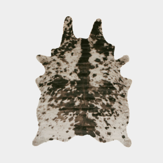 Tapis peau de bête - Imitation vache Normande - Brun et blanc