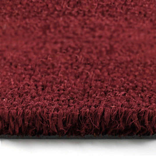 Paillasson - Tapis brosse Coco - Rouge - Epaisseur 23mm