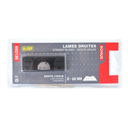 Pack de 10 lames droites longues pour couteau aluminium