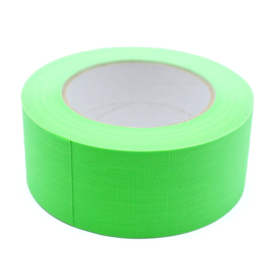 Gaffeur toilé vert fluo 50 mm, repositionnable sans résidu