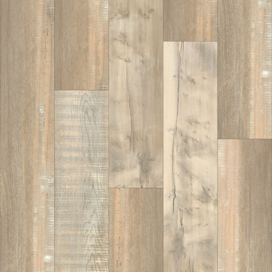 Sol vinyle en lames clipsables Friends Pin Maike décor bois patiné et excellent confort acoustique