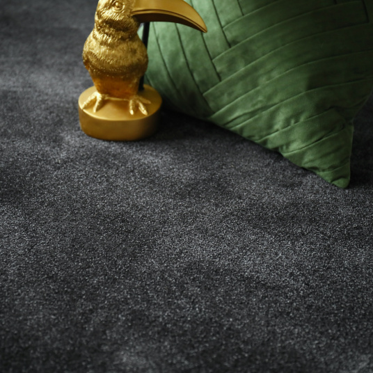 Moquette douce Hypnose noir velours - vue de près