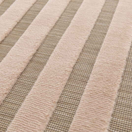 Tapis intérieur et extérieur en relief Luna beige, jaune, rose - gros plan