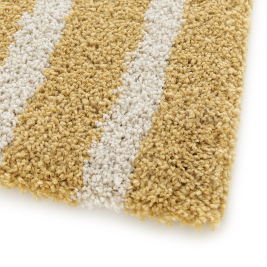 Tapis à poils longs Rainbow jaune - coin
