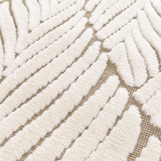 Tapis extérieur et intérieur en relief Lauria crème - zoom