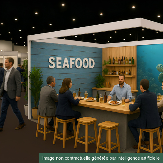 Moquette filmée Stand Event - Marron foncé - Corner restauration