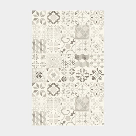 Présentation du tapis vinyle - Carreaux de ciment noir