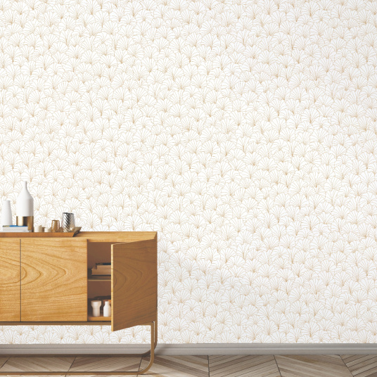 Papier peint expansé sur intissé - Gold chic - Ginko - salon