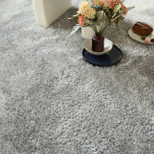 Moquette épaisse Éclat shaggy gris clair