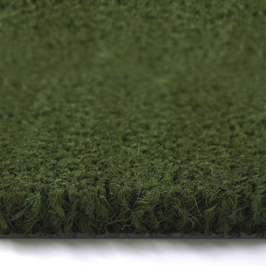 Tapis sur mesure Paillasson Brosse Coco 23mm - Vert - tranche