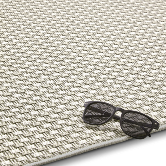 Tapis d'intérieur ou d'extérieur aspect sisal - Tijuana - Crème - tranche